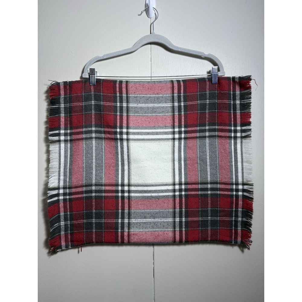 Pottery Barn Hamiliton Plaid Pillow Cover Fringed 20x20 Cabin Rustic Farmhouse
